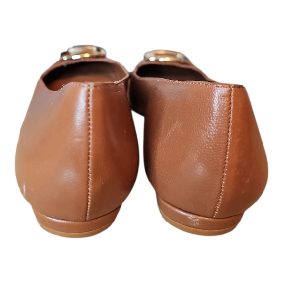 Larroude Maria Flat Caramel Leather Size 8.5 - Picture 4 of 14